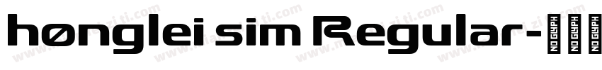 honglei sim Regular字体转换